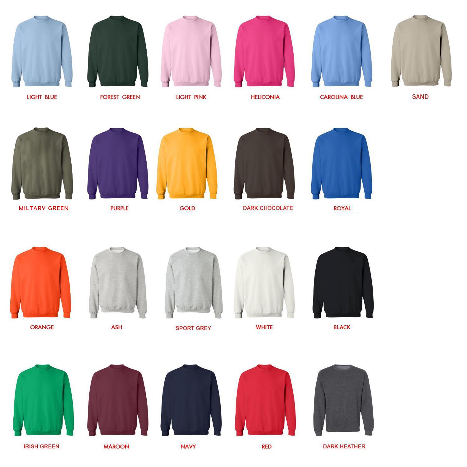 sweatshirt color chart - Haikyuu AU Store
