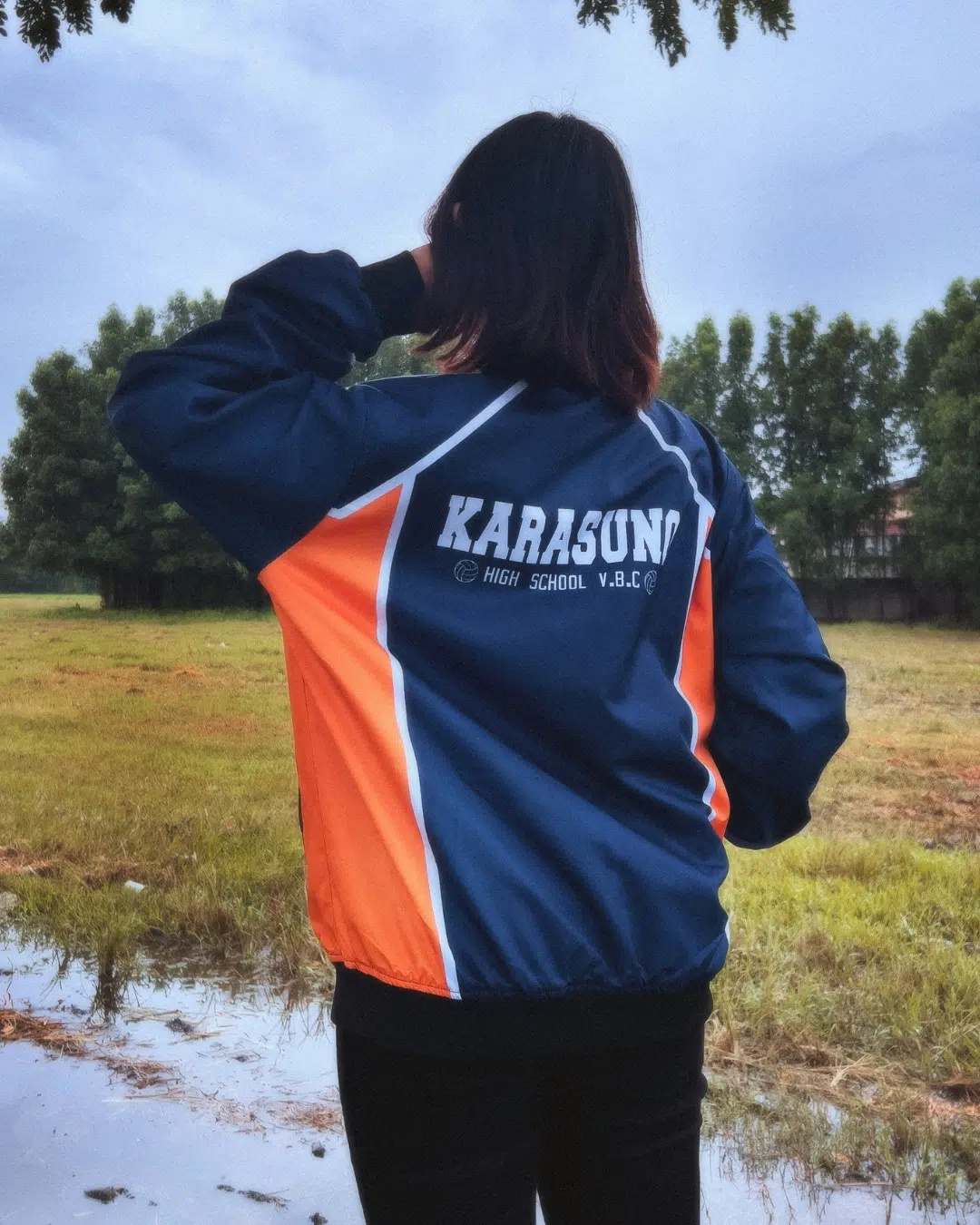 Karasuno Haikyuu Casual Bomber Jacket - Image 3