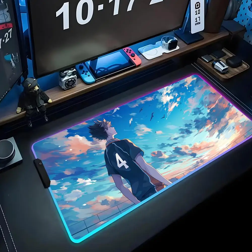 Tadashi Yamaguchi Haikyuu Rising Serve RGB Mouse Pad