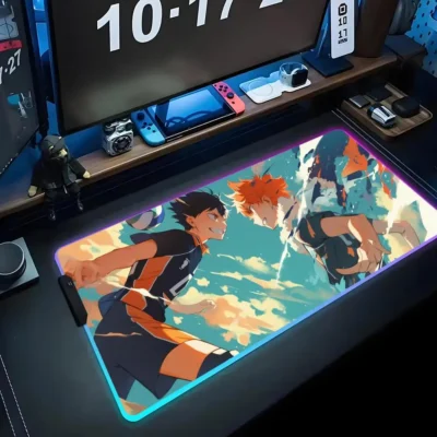 Nishinoya Haikyuu Fearless Guardian RGB Mouse Pad