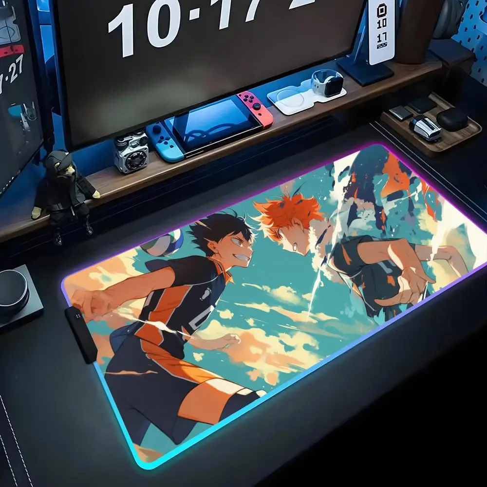 Nishinoya Haikyuu Fearless Guardian RGB Mouse Pad