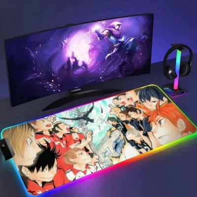 Kuroo Tetsuro Haikyuu Sharp Captain RGB Mouse Pad