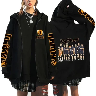 Nishinoya Haikyuu Guardian Spirit Zipper Hoodie