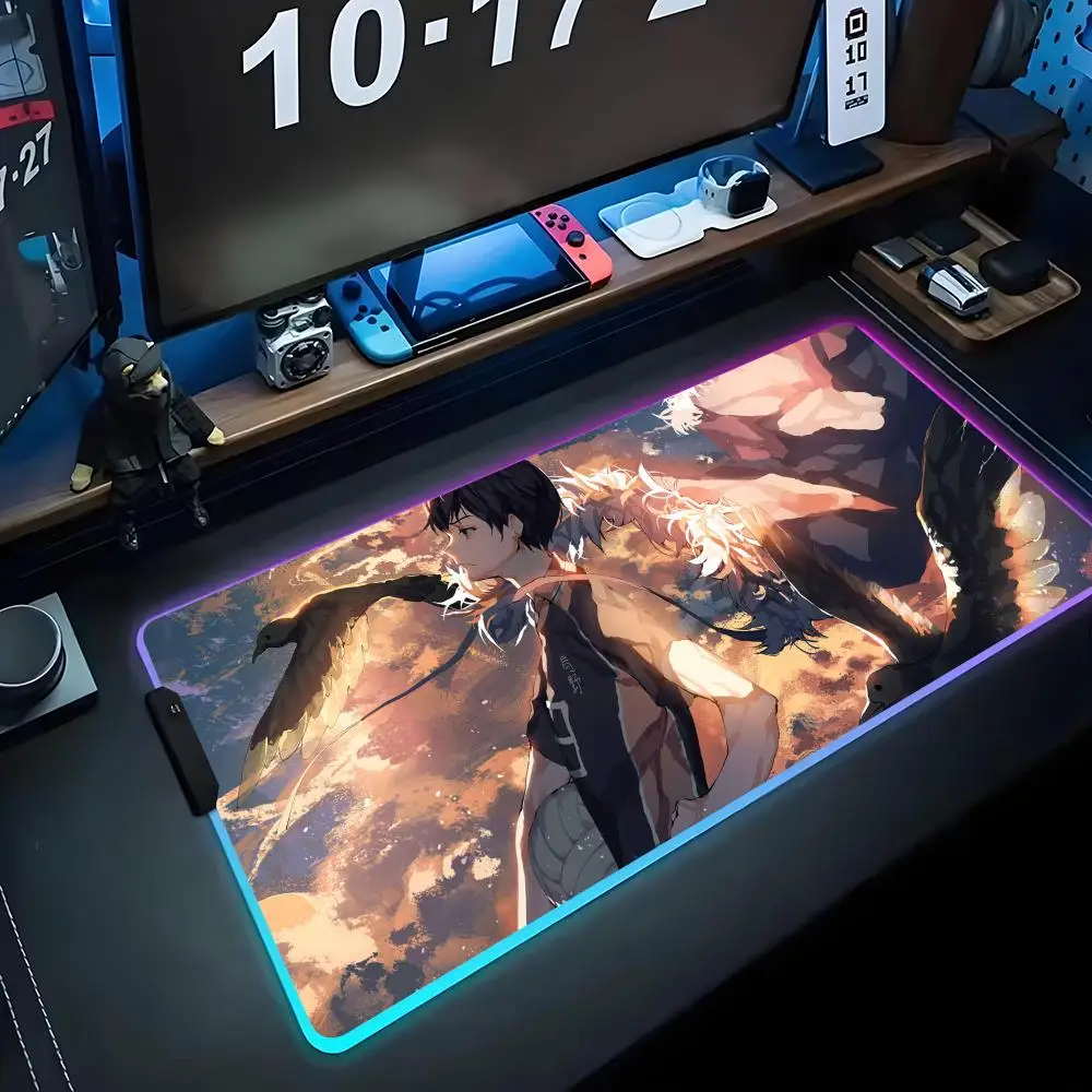 Karasuno Crow Haikyuu Unyielding Spirit RGB Mouse Pad