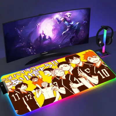 Haikyuu Volleyball Competitive Spirit RGB Mouse Pad