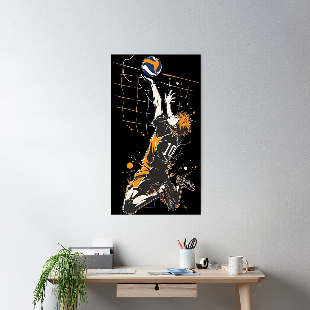Hinata Shoyo Midair Spike Poster - Image 2