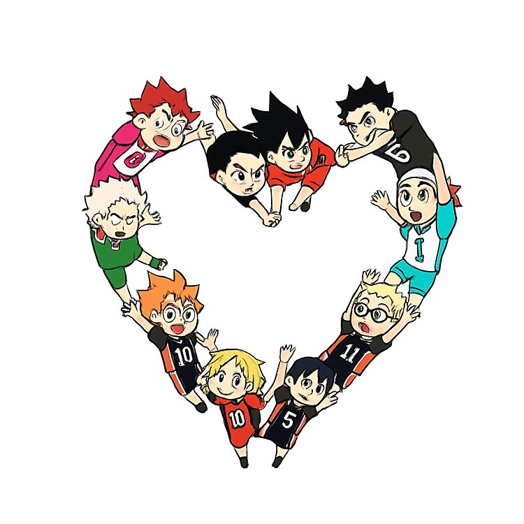 Haikyuu Characters Heart Collage Tote Bag - Image 2