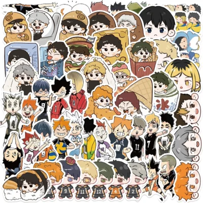 50PCS Japanese Anime Haikyu Cute Graffiti Stickers DIY