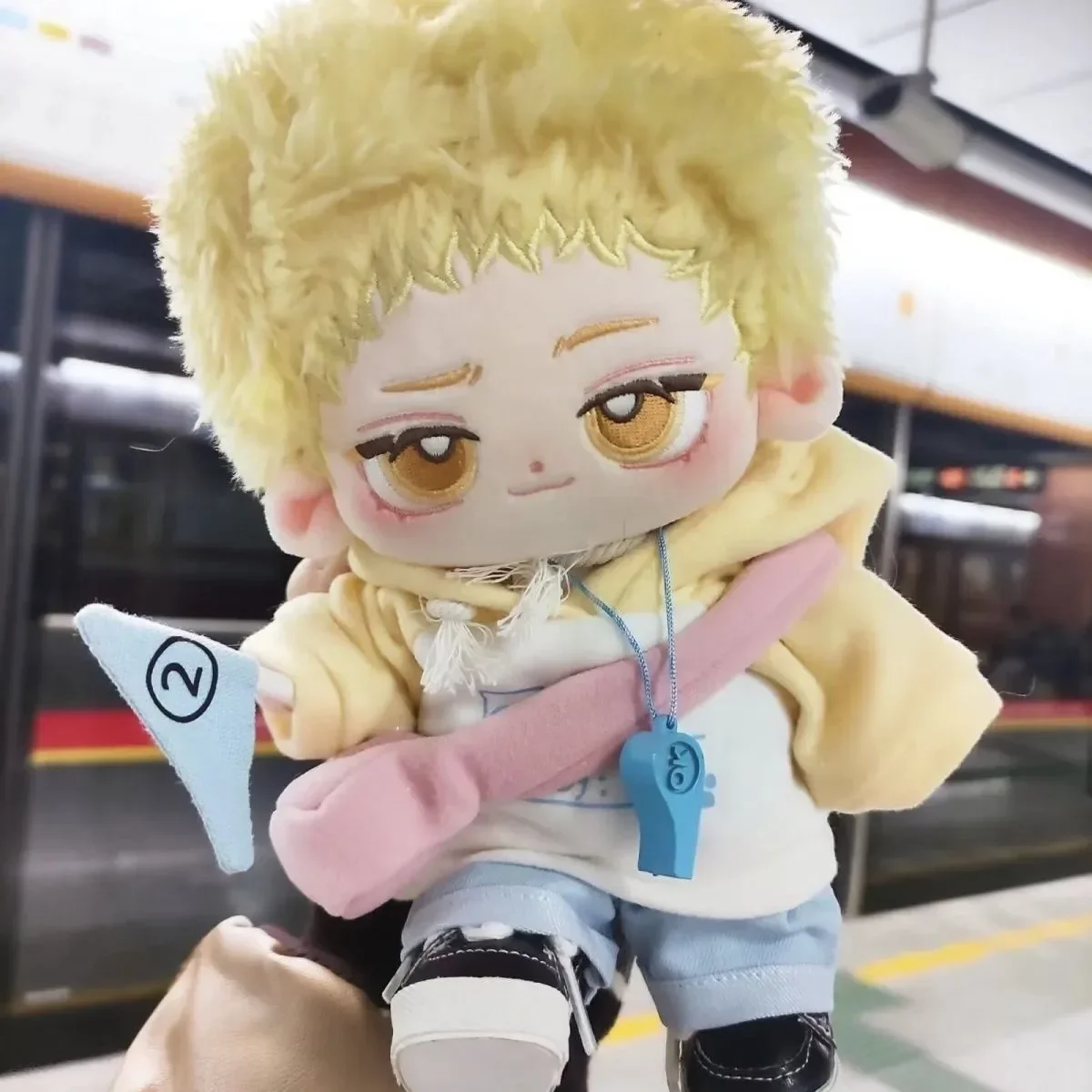 20cm Anime Haikyuu !! Kei Tsukishima Cosplay Plush - Image 2