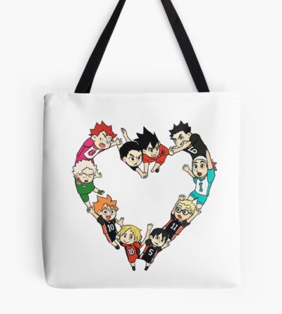 Haikyuu Characters Heart Collage Tote Bag