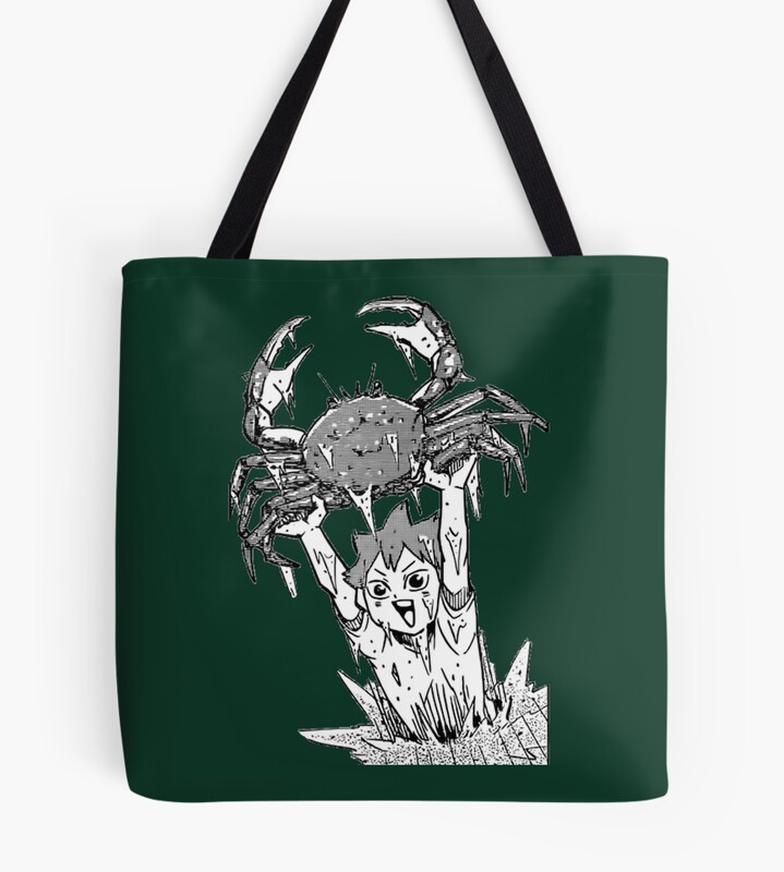 Hinata With A Crab Haikyuu Tote Bag