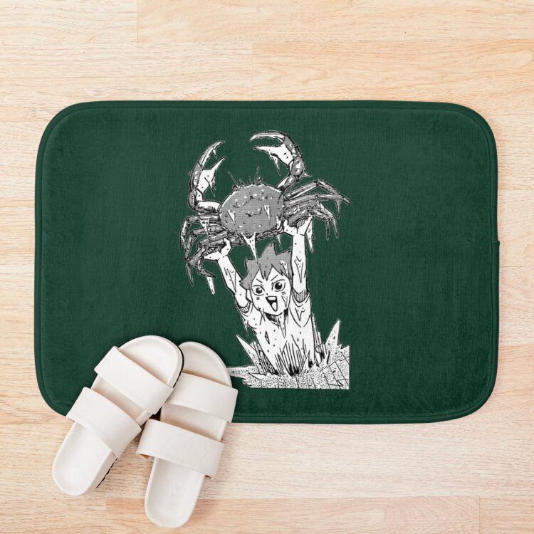 Hinata With A Crab Haikyuu Timeskip Manga Cap Bath Mat - Image 3