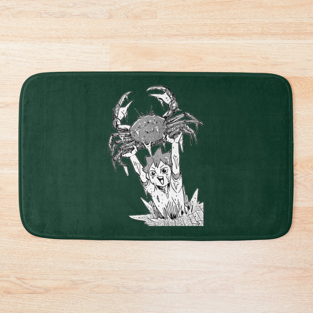 Hinata With A Crab Haikyuu Timeskip Manga Cap Bath Mat
