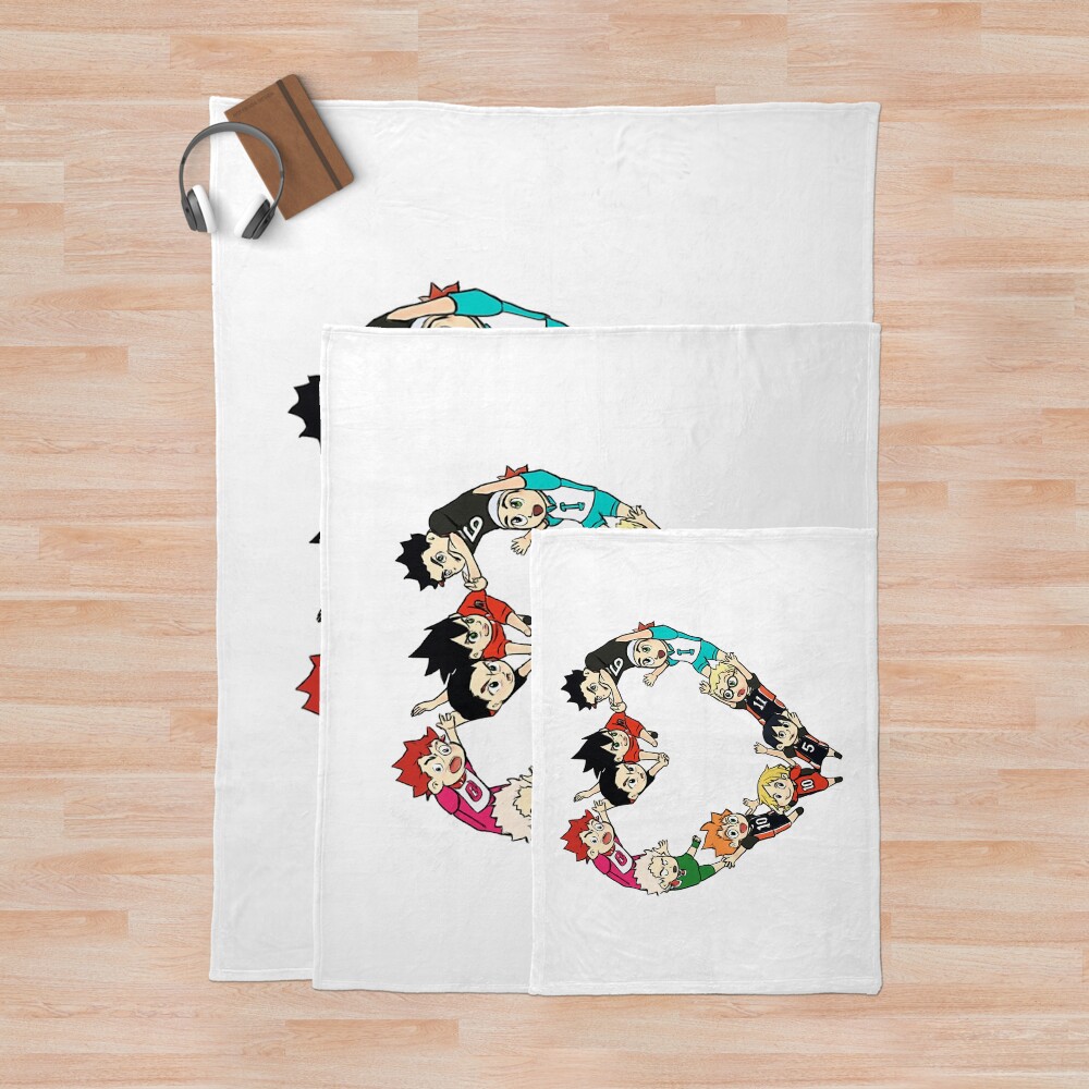 Haikyuu Characters Heart Collage Throw Blanket - Image 3
