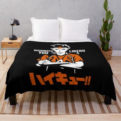 Nishinoya Yuu Libero 4 Haikyuu Throw Blanket