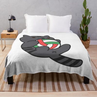 Haikyuu Atsume Kuroo Throw Blanket