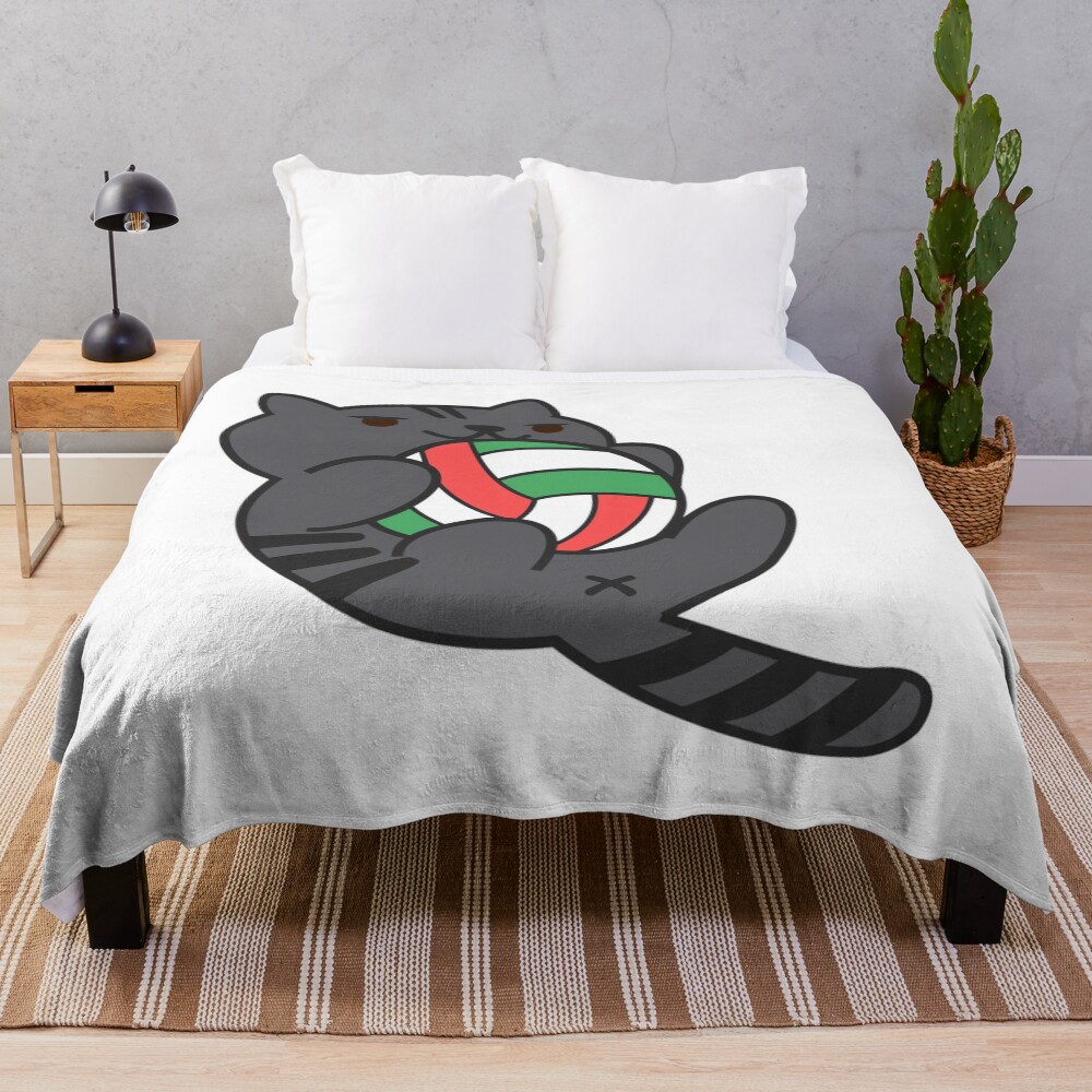 Haikyuu Atsume Kuroo Throw Blanket