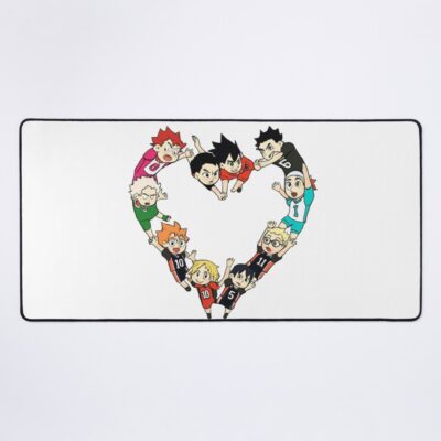 Haikyuu Characters Heart Collage Mouse Pad
