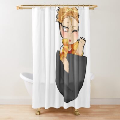 Terushima Yuuji Pocket Pest Shower Curtain