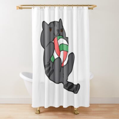Haikyuu Atsume Kuroo Shower Curtain