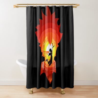 Hinata Silhouette Haikyuu Anime Art Shower Curtain